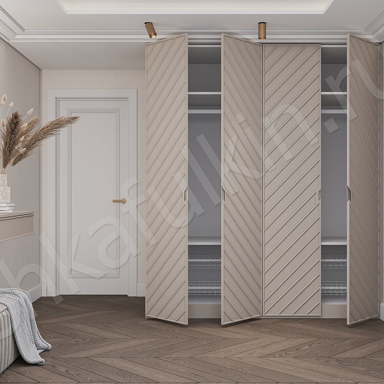 Прихожая Дюльбер Коричневый Светлые Современный 4х створчатые Прихожая Для вещей 1