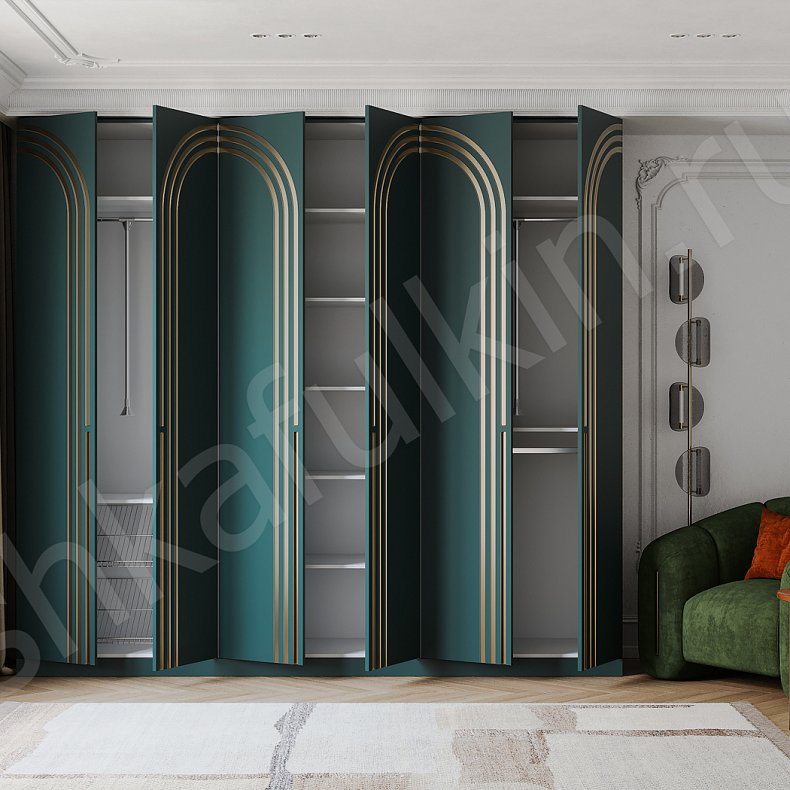 Шкаф Пальмира Темные Классика 6и створчатые Гостиная  4
