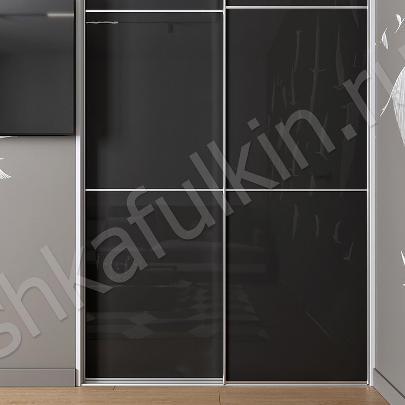 Изображение Шкаф-купе Модус Темные Черный Современный 4х створчатые Гардеробная Для вещей 4