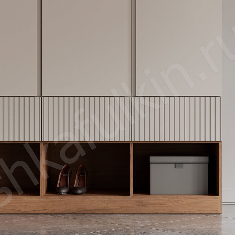 Прихожая Жардин Древесный Коричневый Светлые Современный 3х створчатые Прихожая Для вещей 3