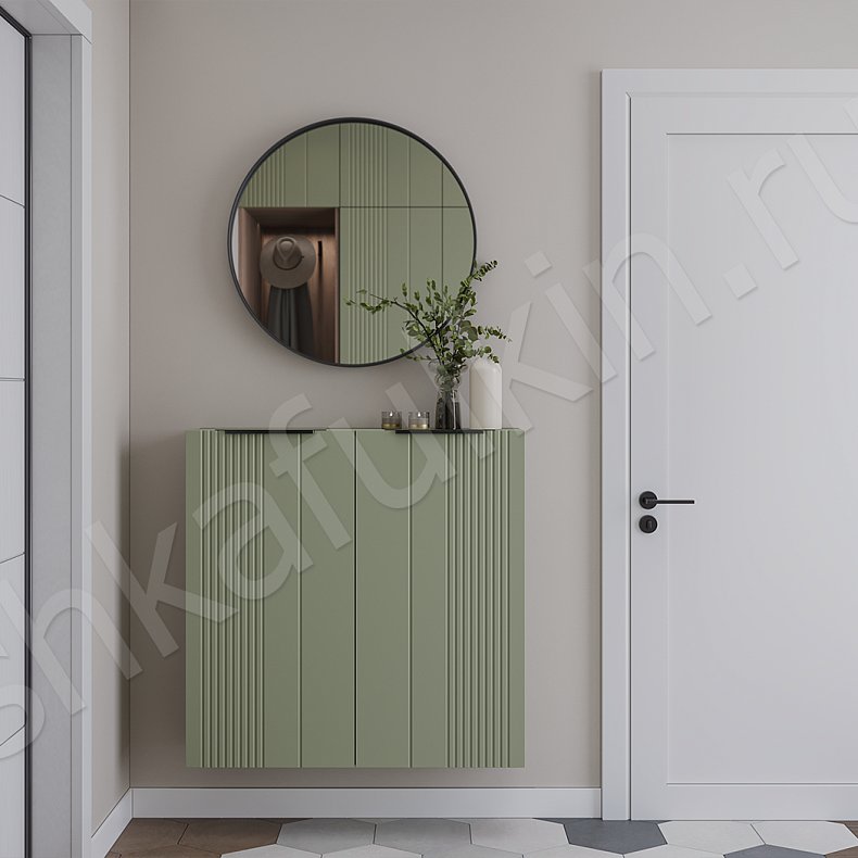 Прихожая Альгеро Цветной Светлые Зеленый Современный 2х створчатые Прихожая Для вещей 7