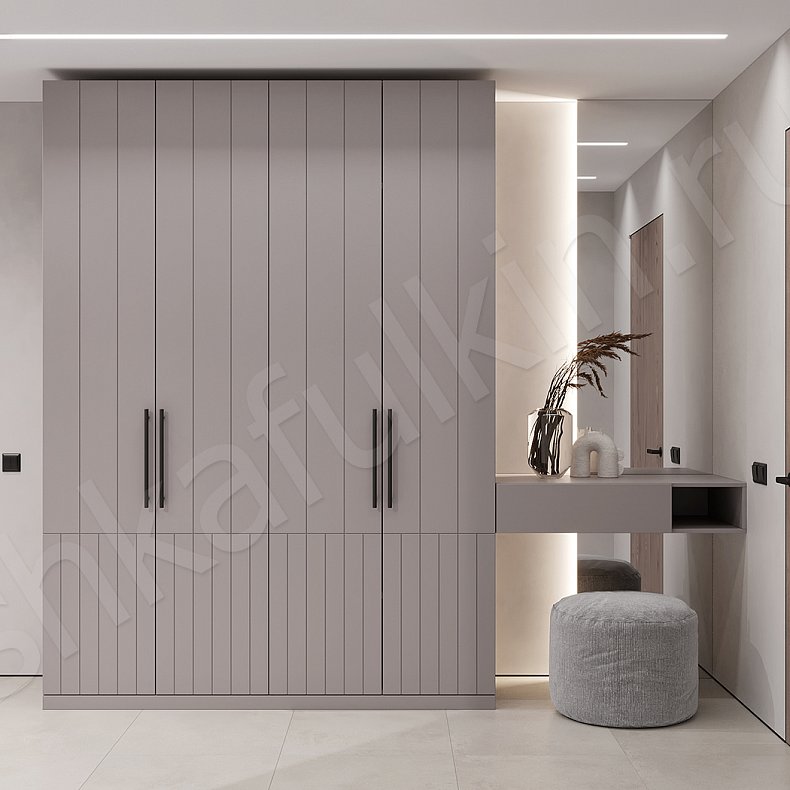 Прихожая Фрисби Светлые Коричневый Современный 4х створчатые Прихожая Для вещей