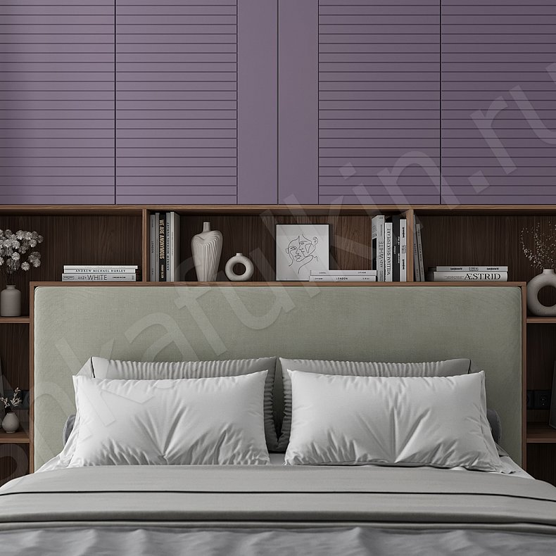 Гарнитур Континент Белый Светлые Современный 4х створчатые Спальня Для вещей 7