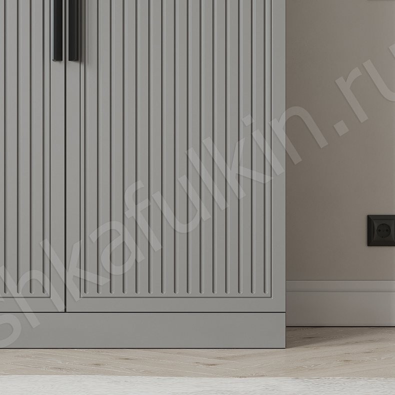 Шкаф Антерра Серый Современный 4х створчатые Спальня Для вещей 3