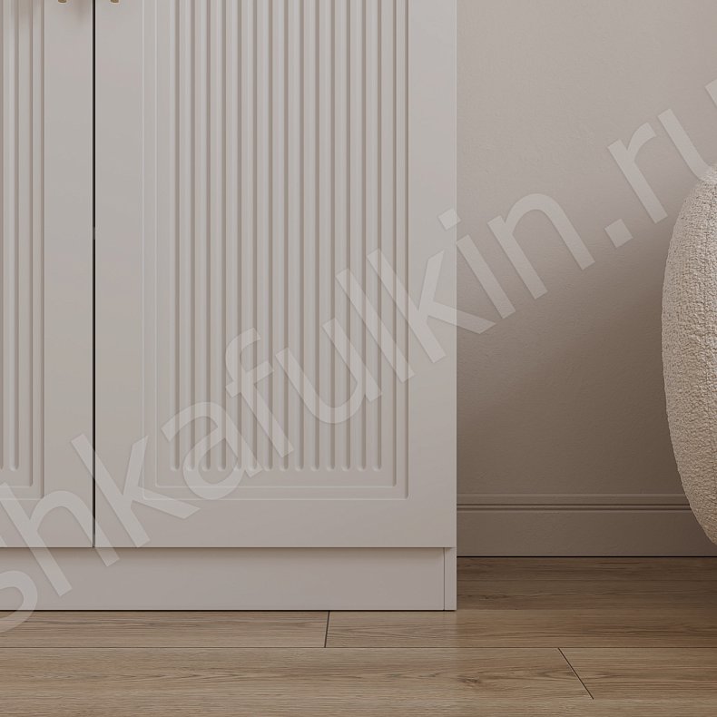 Шкаф Каспий Светлые Белый Современный 4х створчатые Гостиная Для вещей 4