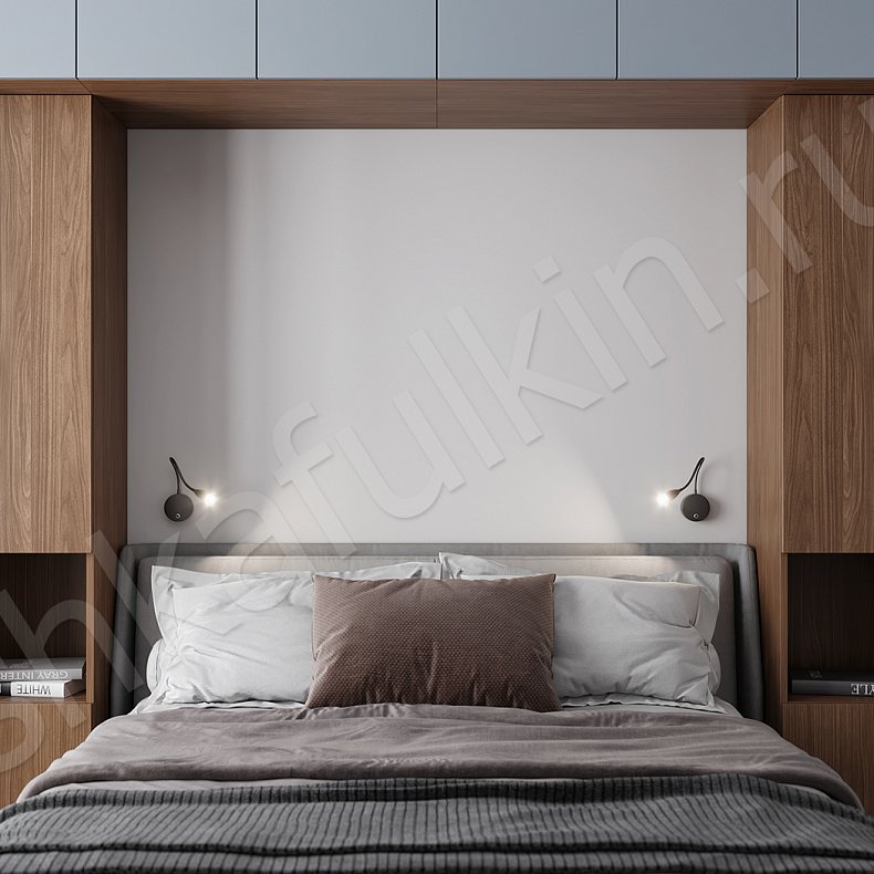 Изображение Гарнитур Джанкой Темные Серый Минимализм 2х створчатые Спальня Для книг Для декора Для вещей 3