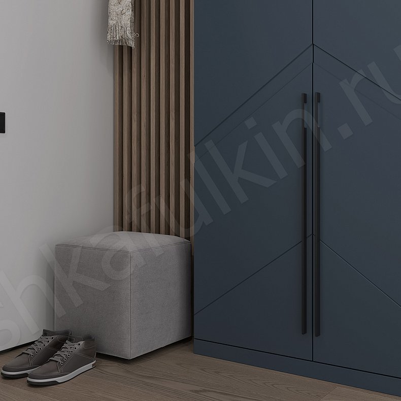 Изображение Прихожая Астрид Темные Синий Современный 4х створчатые Прихожая Для вещей 2