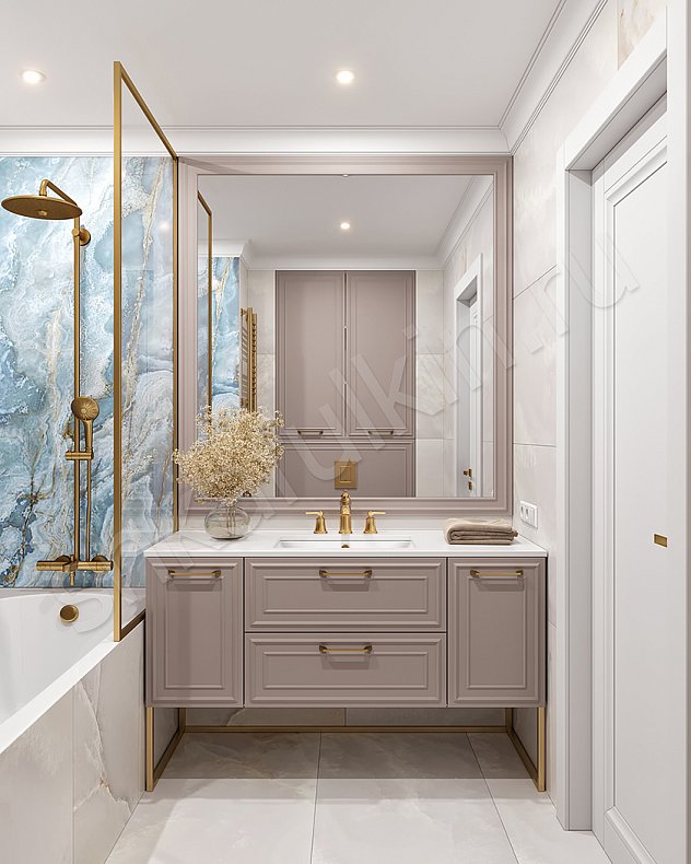 Мебель в санузел Агата Светлые Коричневый Неоклассика   Для декора Для белья