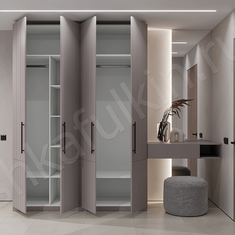 Прихожая Фрисби Светлые Коричневый Современный 4х створчатые Прихожая Для вещей 4