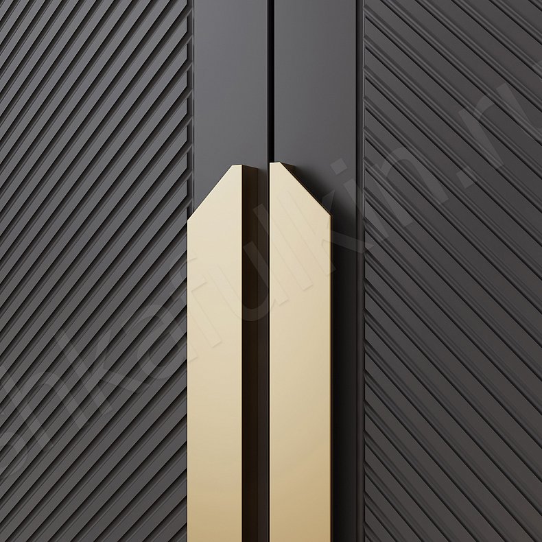 Шкаф Анабэль Белый Черный Светлые Темные Неоклассика 4х створчатые Гостиная Для вещей 9