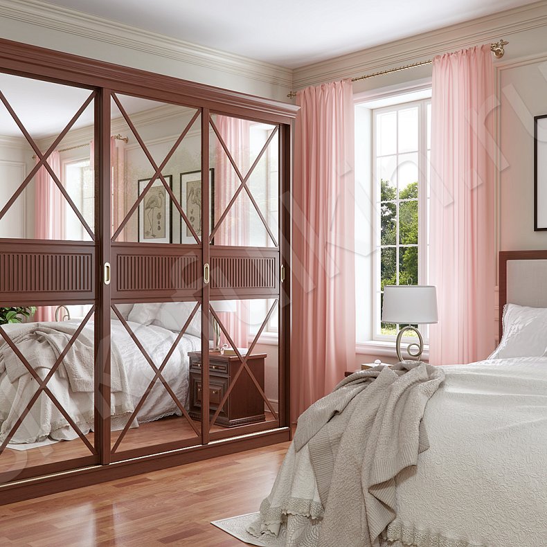 Изображение Шкаф-купе Версаль  Классика 3х створчатые Спальня Для вещей 1