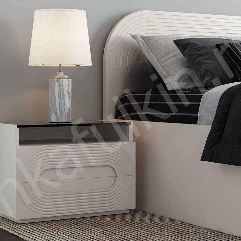 Изображение Гарнитур Дзен White Светлые Белый Современный 2х створчатые Спальня Для вещей Для белья 4