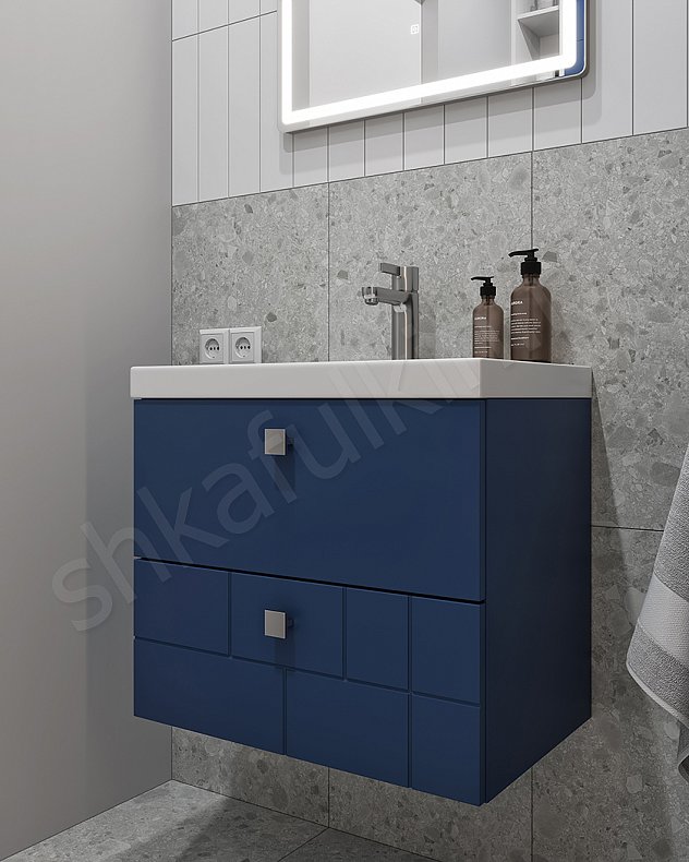 Мебель в санузел Честер Синий Светлые Современный   Для вещей 3