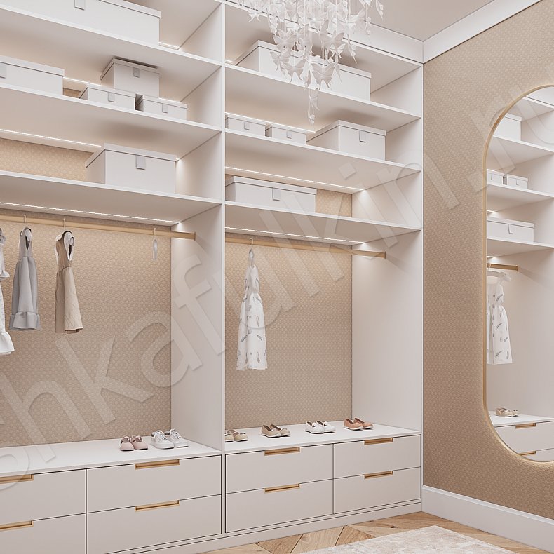 Изображение Гардеробная Мирабель Белый Современный Гардеробная 4