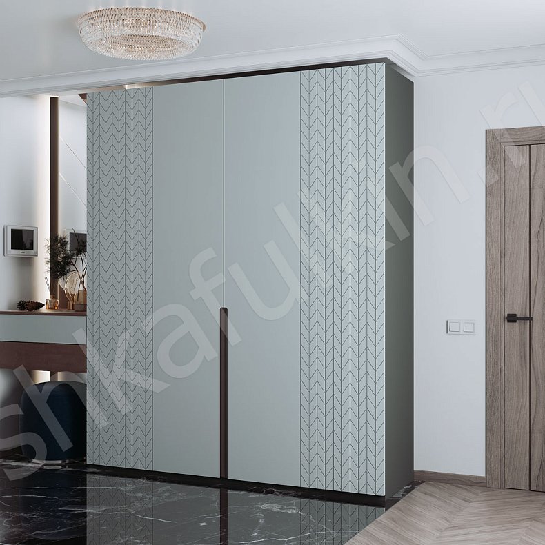 Изображение Прихожая Дуглас Светлые Серый Современный 4х створчатые Прихожая Для вещей 2