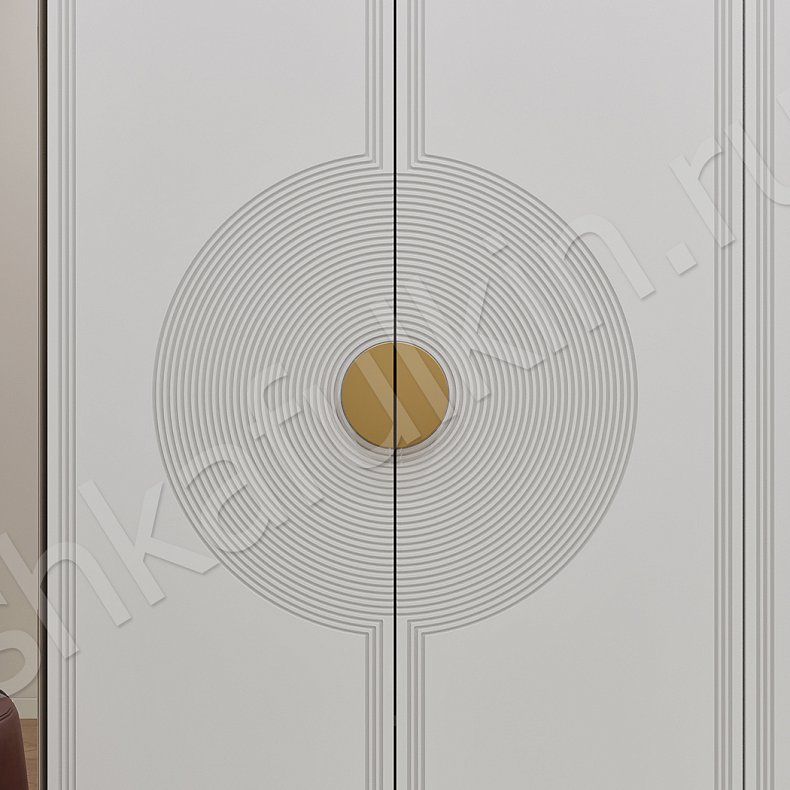 Прихожая Ришелье Светлые Коричневый Белый Неоклассика 4х створчатые Прихожая Для вещей 8