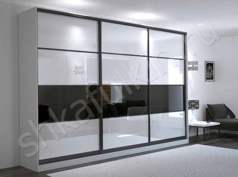 Изображение Корпусный шкаф-купе Черный Дафнис