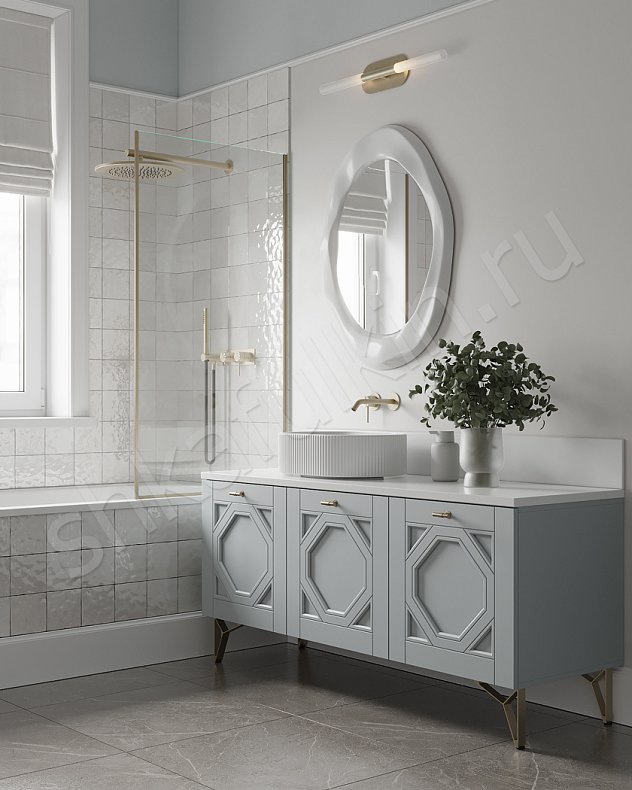Мебель в ванную Инфинити Светлые Белый Неоклассика   Для вещей 1