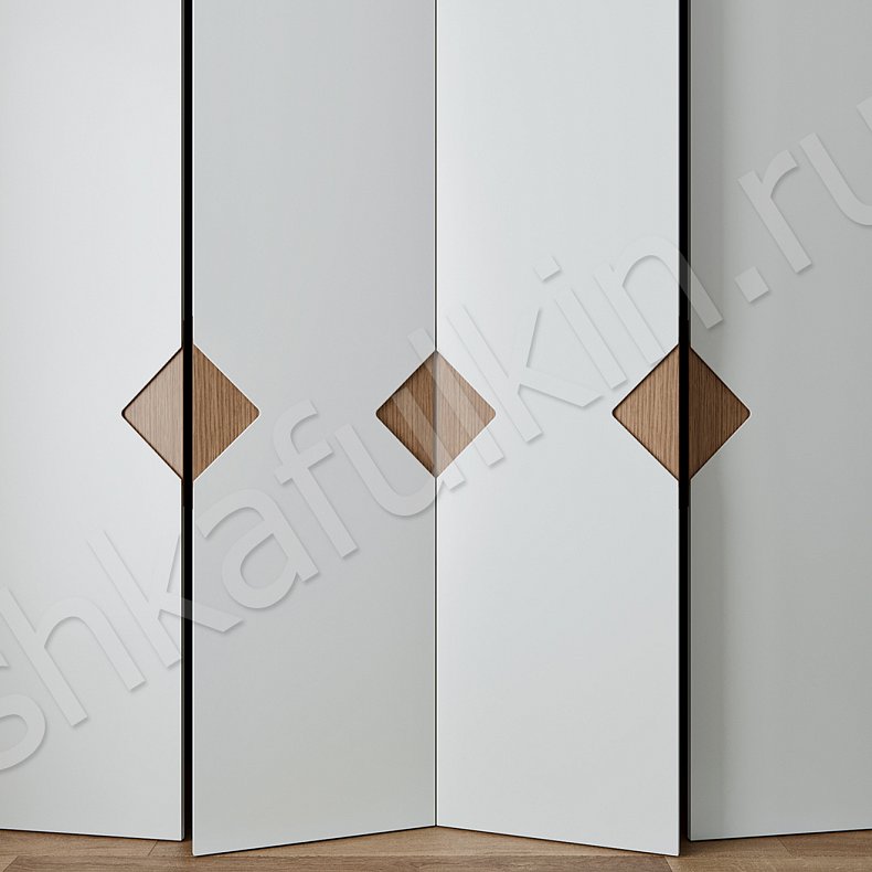 Изображение Шкаф Монако Светлые Древесный Белый Современный 4х створчатые Гостиная Для вещей 2