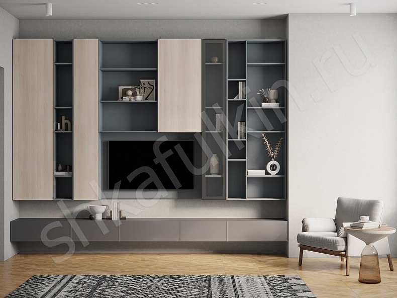 Изображение цвета Стенка Арли Древесный  6и створчатые  Под ТВ