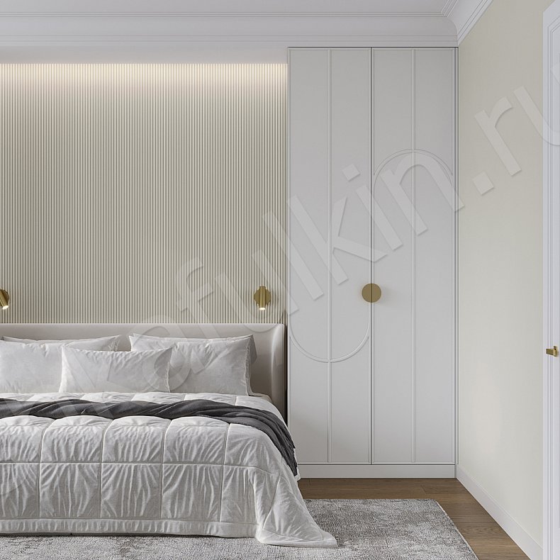 Гарнитур Роберто Светлые Белый Современный 2х створчатые Спальня Для вещей Для белья 2