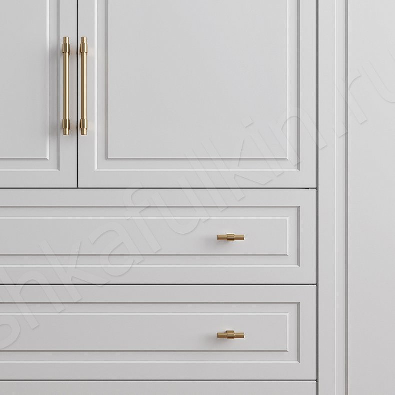 Шкаф Брикелл Белый Синий Светлые Классика 6и створчатые Спальня Для вещей 15