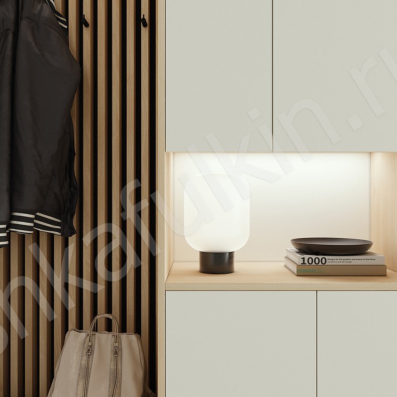 Изображение Прихожая Донни Древесный Белый Черный Серый Светлые Темные Скандинавский 2х створчатые Прихожая Для вещей 12