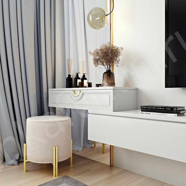 Изображение Гарнитур Агнесса Белый Светлые Неоклассика 4х створчатые Спальня Для вещей 3