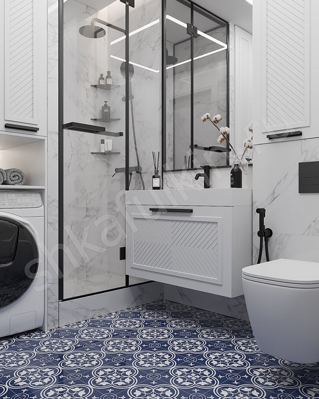 Изображение Мебель в санузел Танзано Светлые Белый Неоклассика   Для вещей 2