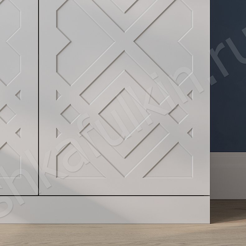 Шкаф Элегант Белый Современный 2х створчатые  Для вещей 3