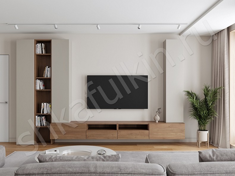 Изображение цвета Стенка Вуди  Скандинавский   Под ТВ