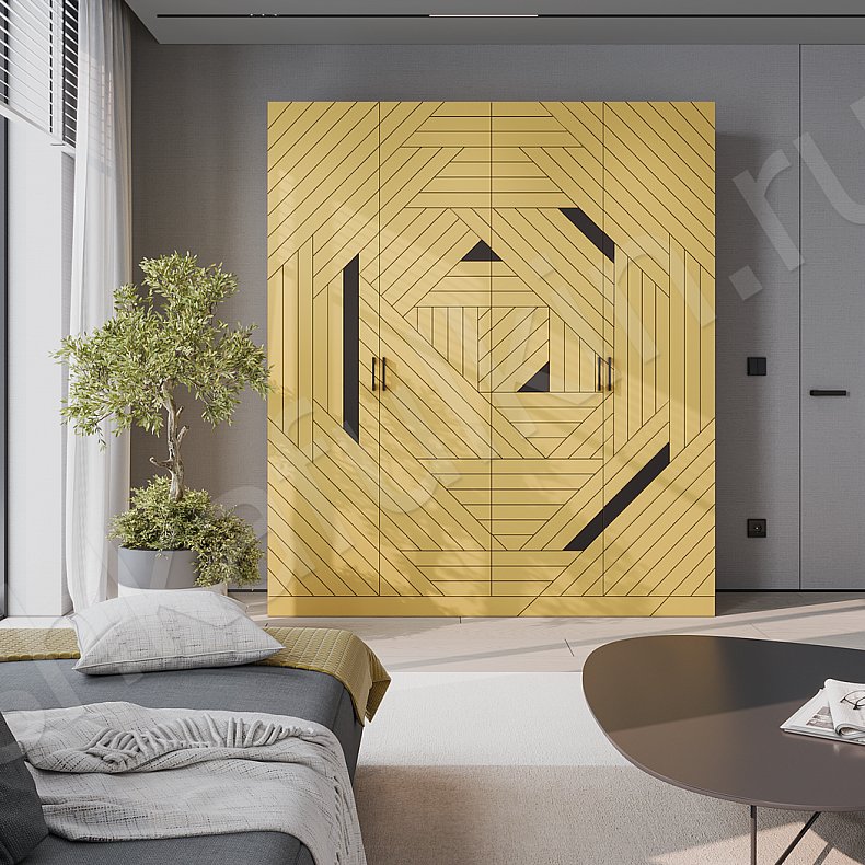 Изображение Шкаф Ромеро Цветной Современный 4х створчатые Гостиная Для вещей 1