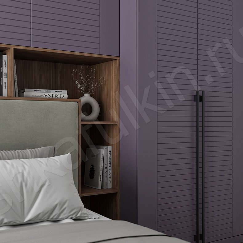 Гарнитур Континент Белый Светлые Современный 4х створчатые Спальня Для вещей 9