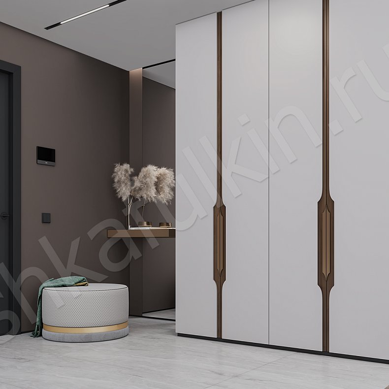 Изображение Прихожая Янукки Белый Древесный Светлые Современный 4х створчатые Прихожая Для вещей 1