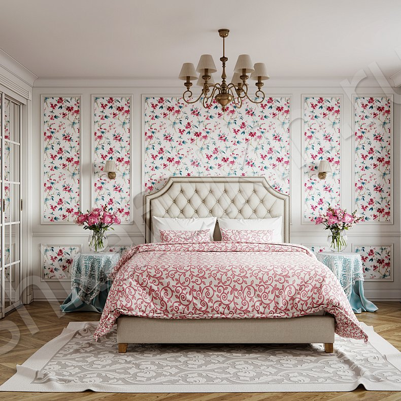 Изображение Встроенный шкаф-купе Шарлотта Белый Светлые Классика 3х створчатые Спальня Для вещей 2