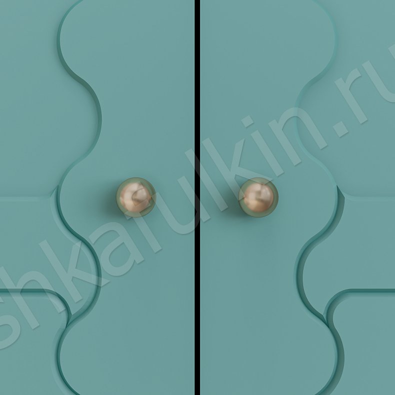 Изображение Детская Мерида Зеленый Современный 2х створчатые Детская Для вещей Для книг 6