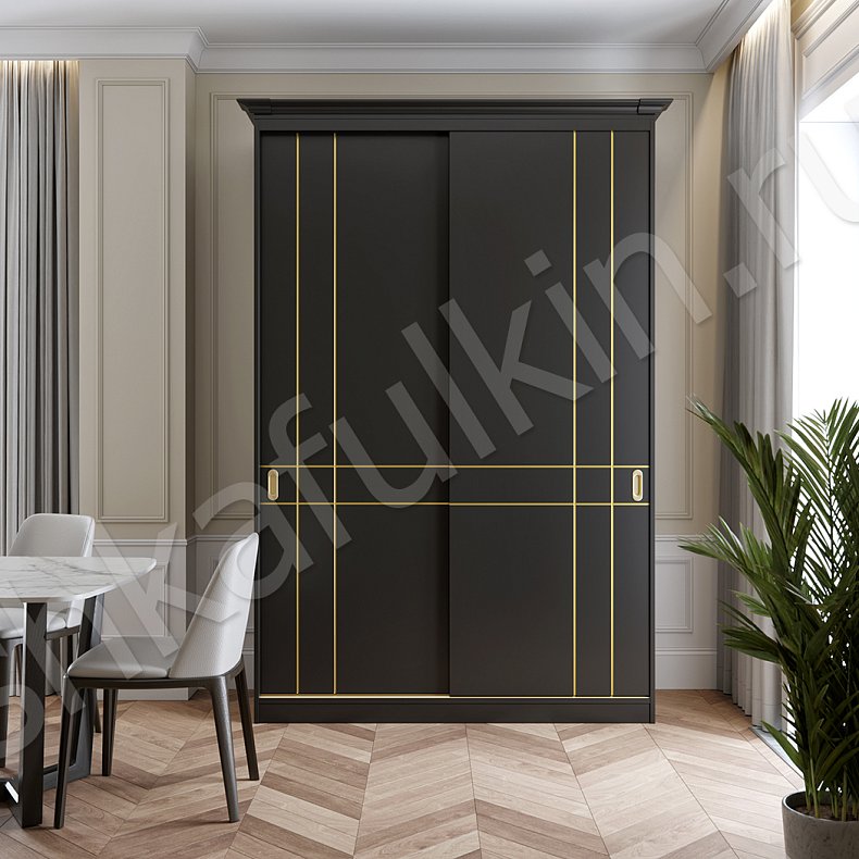 Изображение Корпусный шкаф-купе Бостон  Классика 2х створчатые Гостиная Для вещей 6