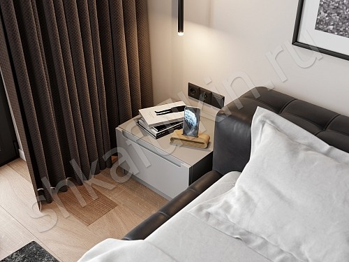 Тумба прикроватная Миллер Синий Белый Черный Коричневый Серый Светлые Темные Минимализм  Спальня Для декора Для вещей