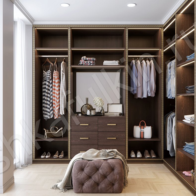 Гардеробная Вильям Венге Классика  Гардеробная  2