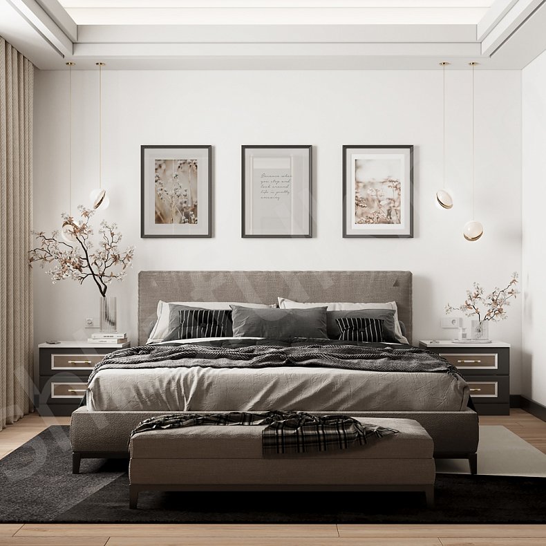 Гарнитур Доминго Коричневый Древесный Современный 2х створчатые Спальня Для вещей 3