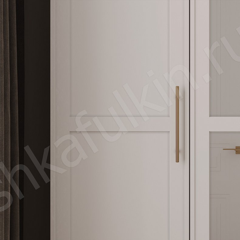 Шкаф Миледи Светлые Белый Классика 4х створчатые Спальня Для вещей Для белья 3