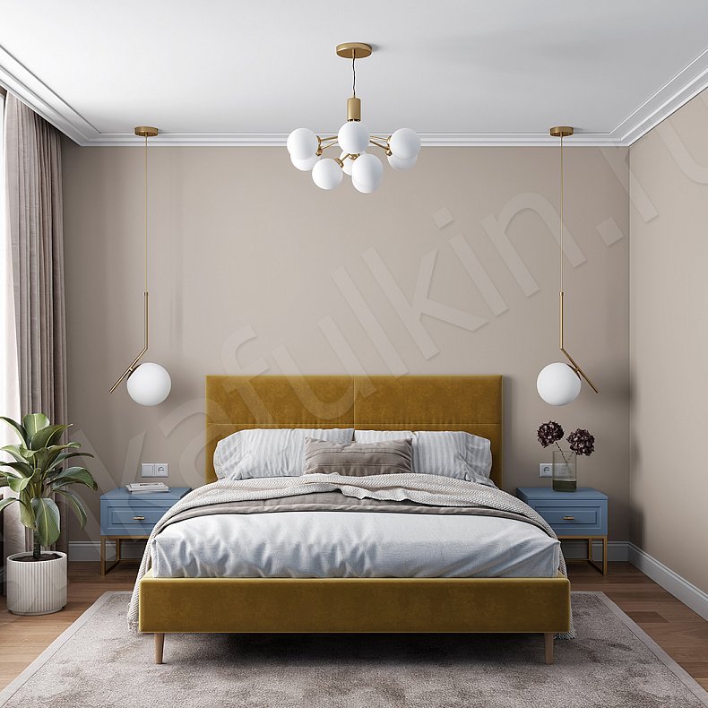 Шкаф Брикелл Белый Синий Светлые Классика 6и створчатые Спальня Для вещей 3