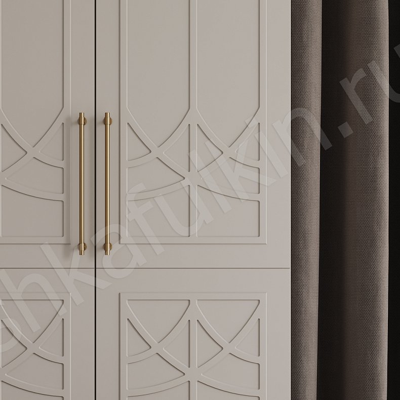 Угловой шкаф Стефани Белый Цветной Светлые Зеленый Неоклассика 5и створчатые Спальня Для вещей 7