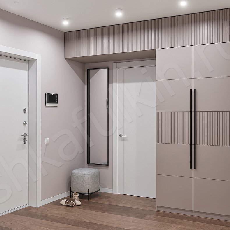 Изображение Прихожая Биркин Коричневый Светлые Современный 2х створчатые Прихожая Для вещей 1