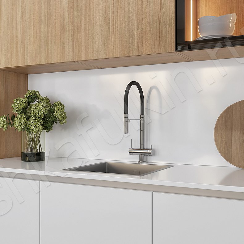 Изображение Кухня Кеплер Светлые Древесный Белый Современный   Для посуды Для декора 3