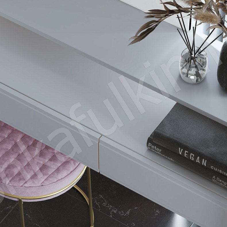 Изображение Прихожая Кьяра Белый Золото Светлые Современный 2х створчатые Прихожая Для вещей 3