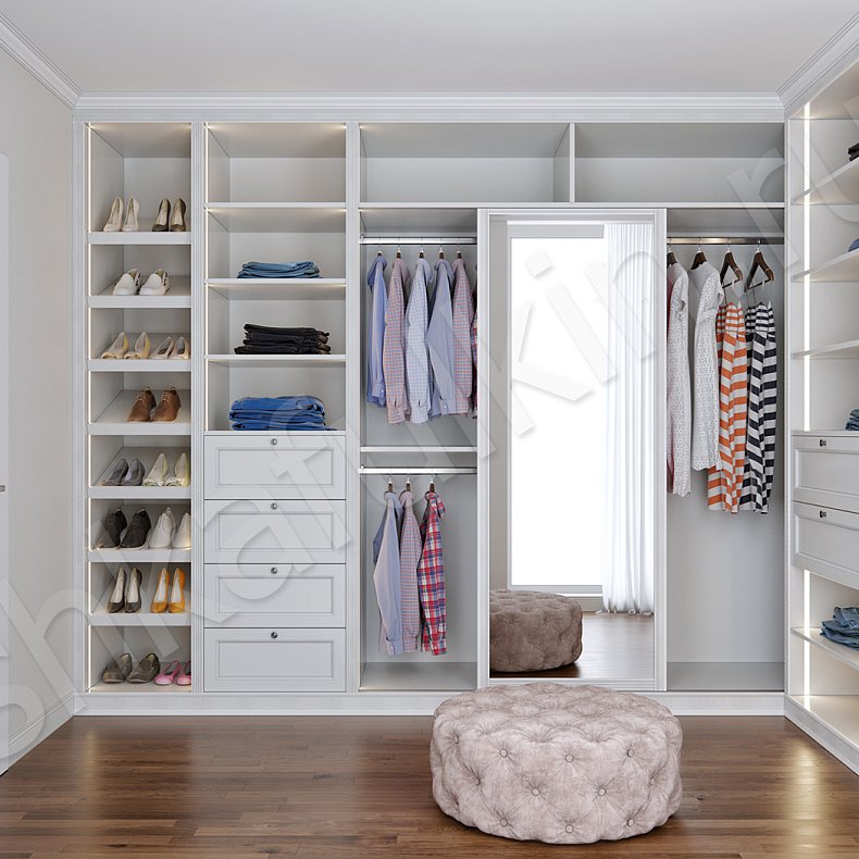 Гардеробная Мая Белый Классика  Гардеробная  4