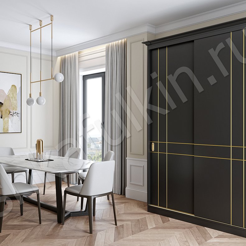 Корпусный шкаф-купе Бостон  Классика 2х створчатые Гостиная Для вещей