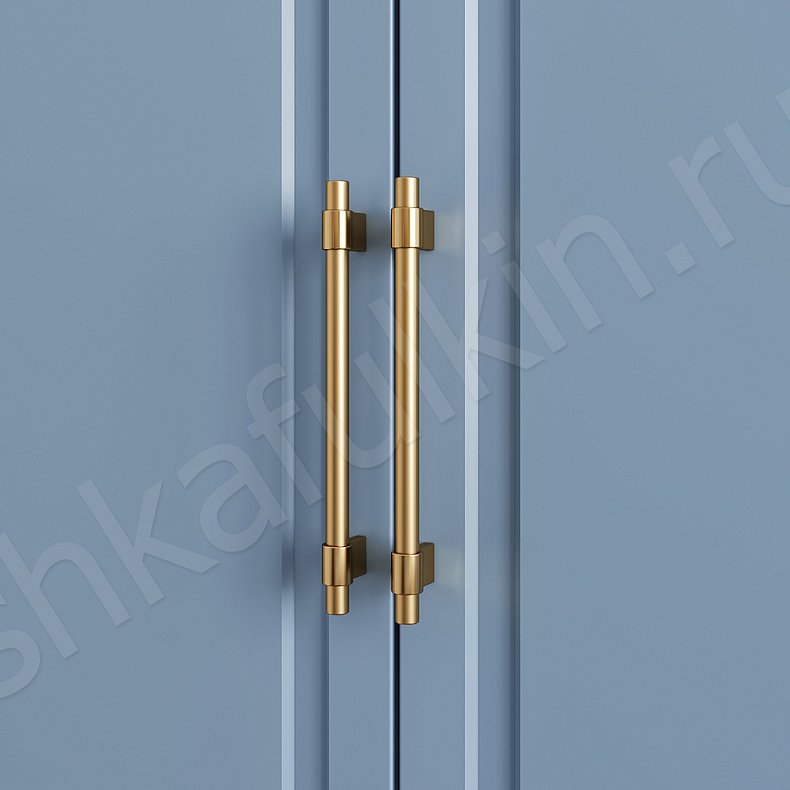 Шкаф Брикелл Белый Синий Светлые Классика 6и створчатые Спальня Для вещей 7