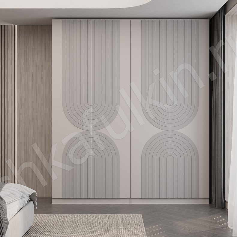 Шкаф Манчестер Светлые Современный 4х створчатые Спальня Для вещей 1